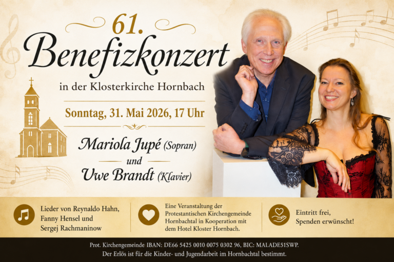 61. Benefizkonzert am 31.05.2026, 17 Uhr