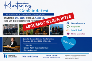 Klostertag Gemeindefest abgesagt wegen Hitze