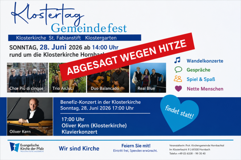 Klostertag Gemeindefest abgesagt wegen Hitze